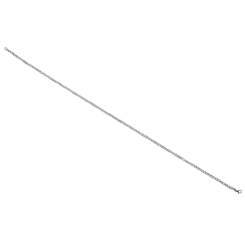 Мужское ожерелье из нержавеющей стали широкая цепочка серебро ширина 5 мм Длина 48