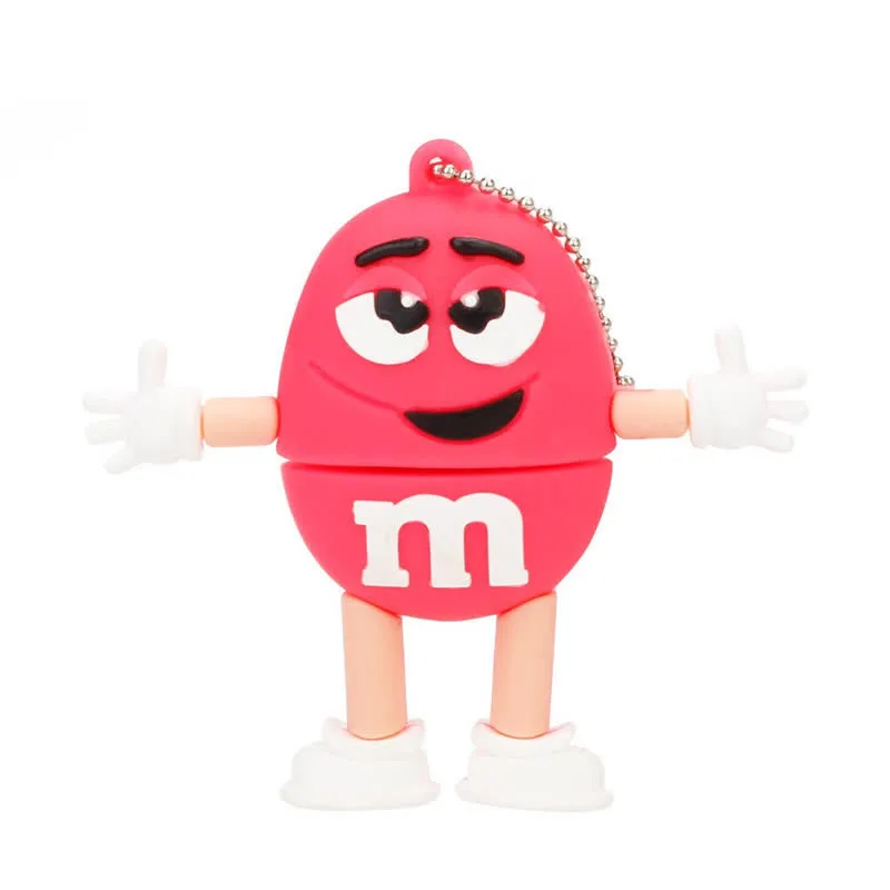 

Cartoon M Beans Pendrive 128Gb Usb Memory Stick Usb 2.0 4Gb 8Gb 16Gb 32Gb 64Gb Pen Drive Chocolate Usb Flash Drive Free Shipping