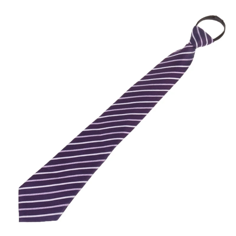 

Men Pre Made Striped Fashion Designer Zipper Necktie Business Wedding Formal New 85WB