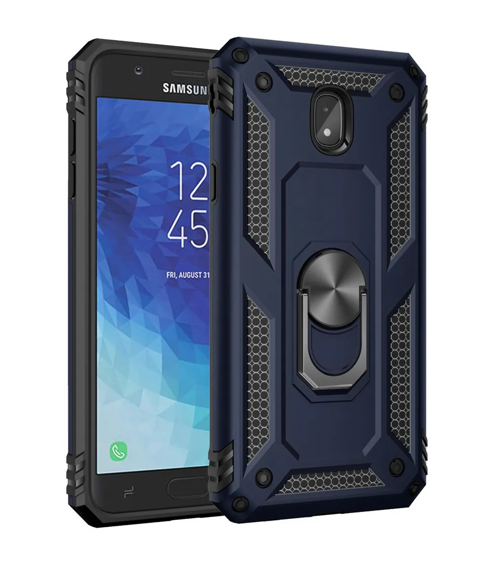 Роскошный магнитный металлический чехол для Samsung J7 J6 J4 J3 2018 бронированный