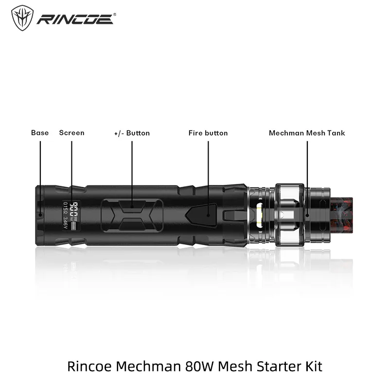 В наличии Rincoe Mechman 80 Вт вейп мод электронная сигарета Fit Mesh Танк ручка vs Vgod Pro мех |