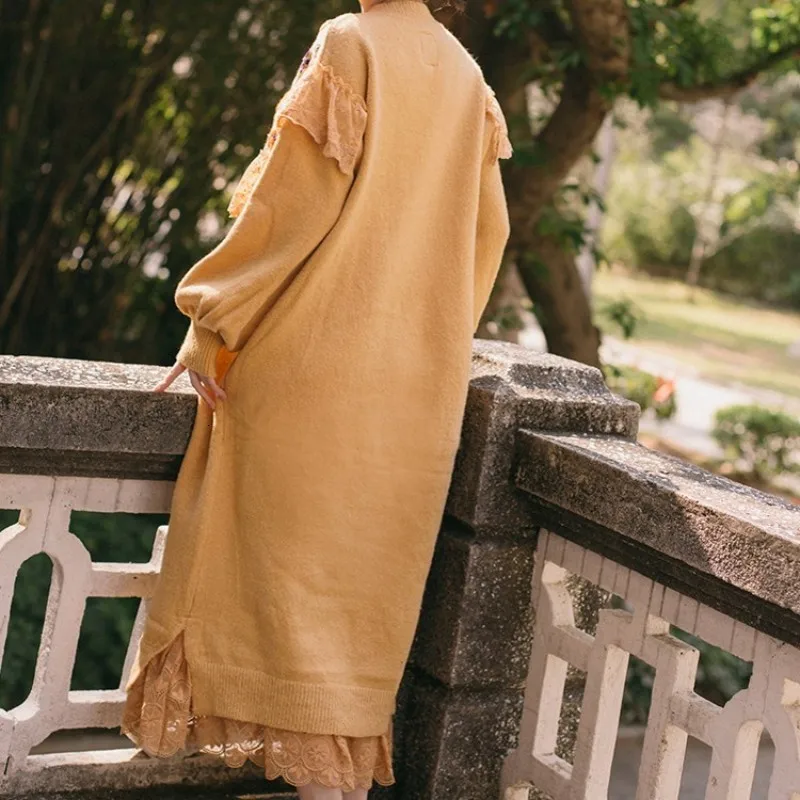 Винтажное женское трикотажное длинное платье длиной до лодыжки повседневное