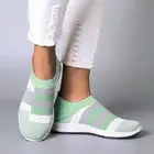Кроссовки-носки женские без шнуровки, дышащие сетчатые, повседневная обувь на плоской подошве, лоферы, Вулканизированная подошва, модель 2020