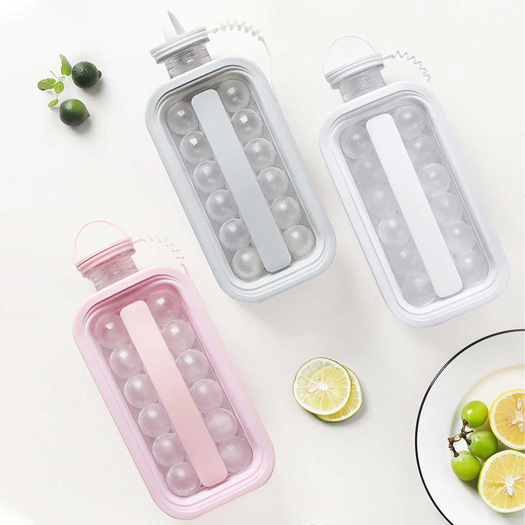 

2 In 1 Ice Ball Maker Portable Creative Ice Kettle Cubic Container Ice Cube Round Tray Mold DIY Iattice Kettle Bar Kitchen Tool