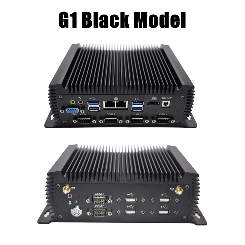 Topton G серия промышленный безвентиляторный мини ПК Win10 Intel i7 i5 i3 2955U 2 * Lans 6 COM USB Micro