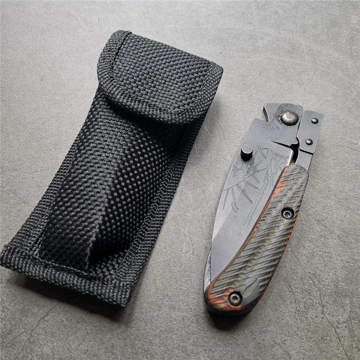 7 1 &quotножи 55 56 HRC складной нож Лезвие высокой твердости с деревянной ручкой