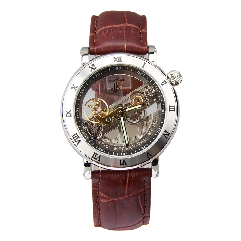 

2020New Luxury Men's Self-winding Watch Fashion Casual Hollow Dial Stainless Steel Strap Business Men's Watch Relogio Feminino