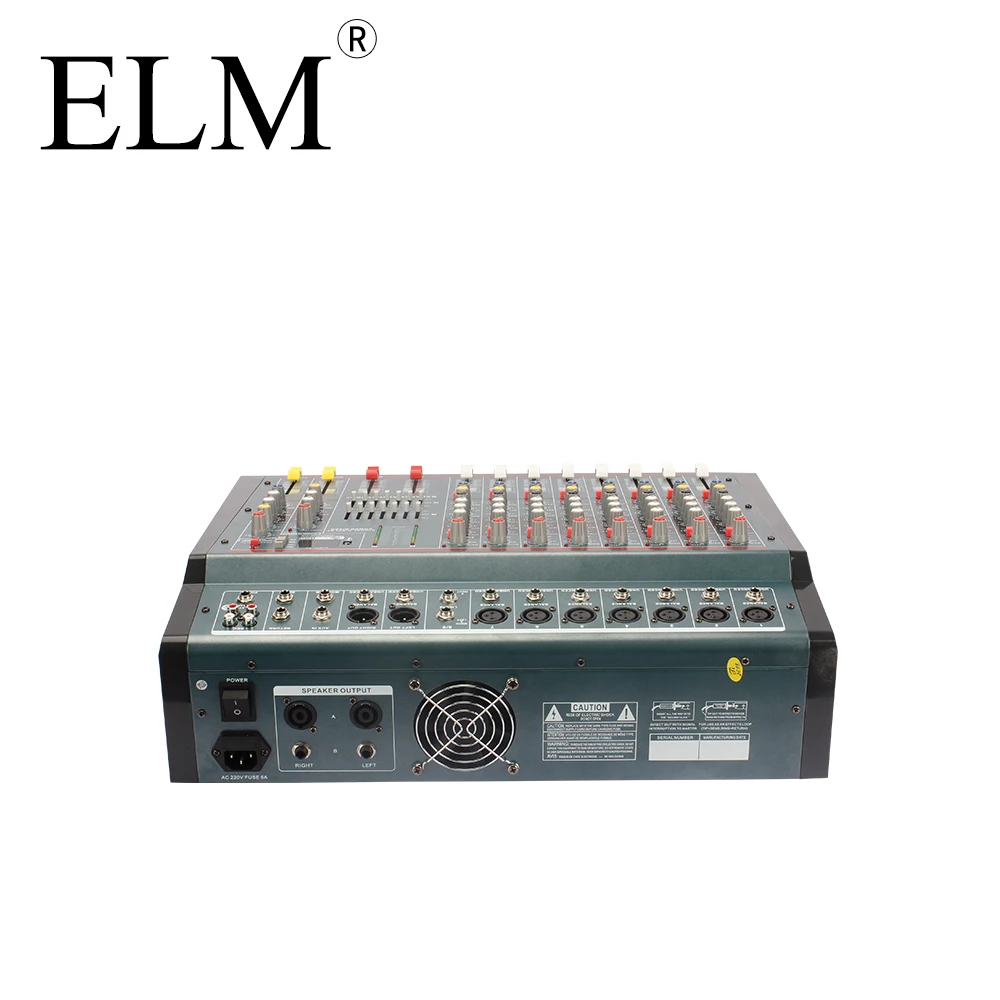 8 Channel professional sound audio power mixer usb interface controller mixer equalizer power amplifier