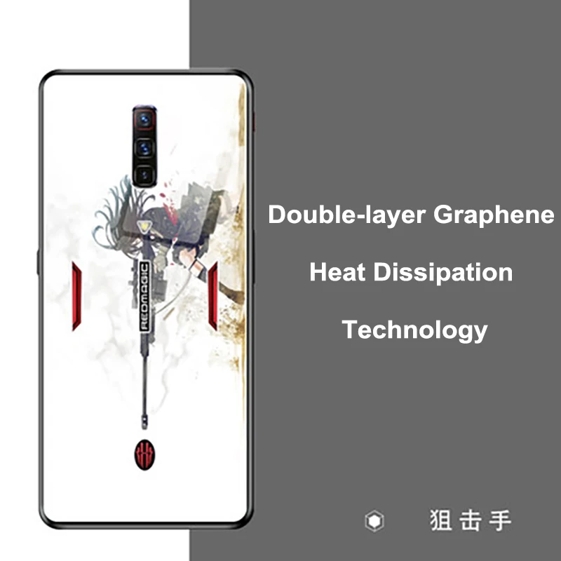 Для ZTE Nubia Red Magic 6 Чехол с двойным слоем графеновой батареи крышка рассеиванием