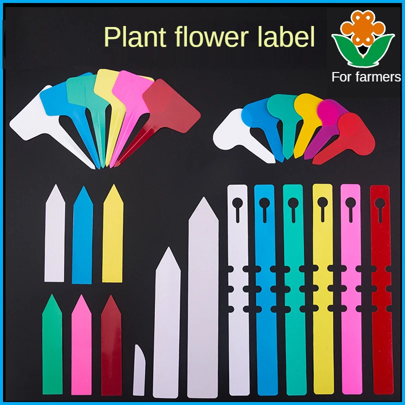 

100 шт., пластиковые Т-образные маркеры для растений, 5 х7 см