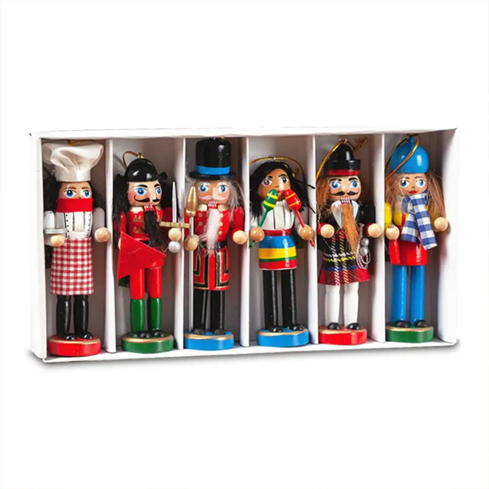 6 шт./компл. Рождественский подарок 12 см Щелкунчик Детская комната украшения