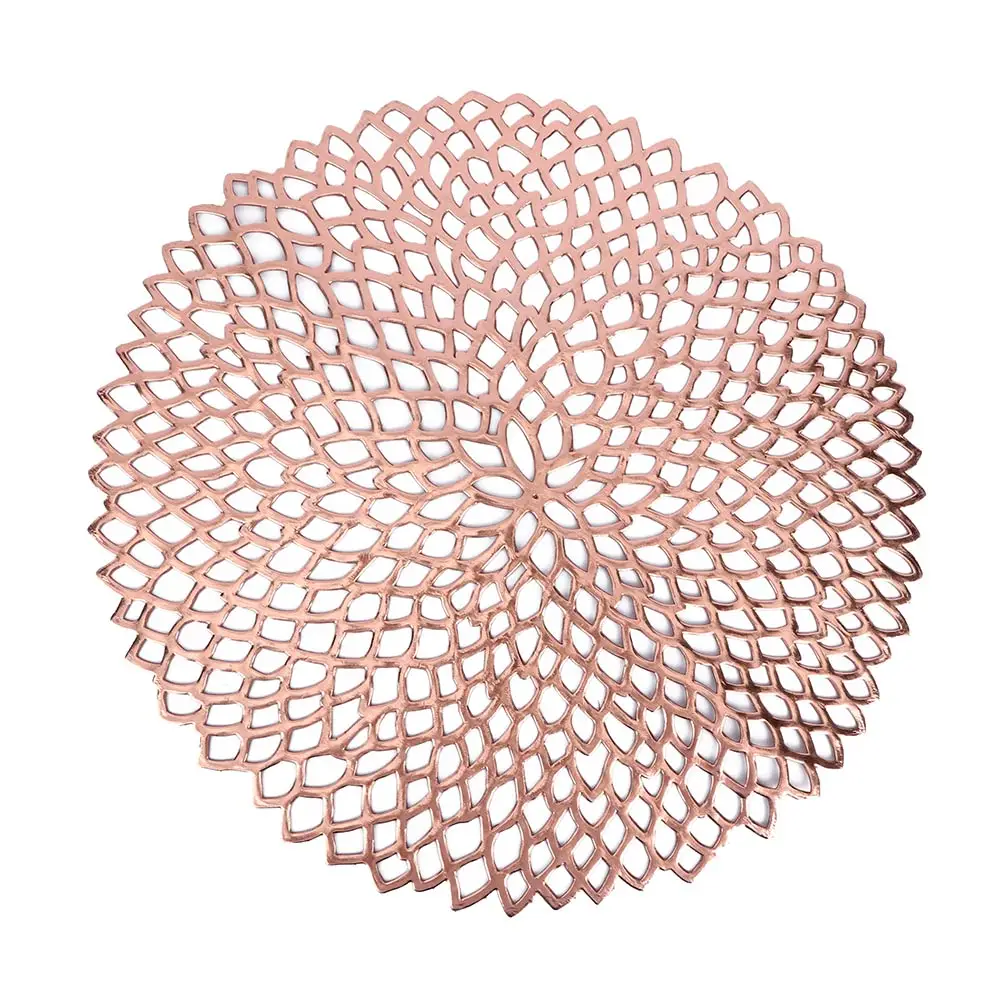rose gold 1 шт., коврики для стола, круглая салфетка, простой стиль, столовая салфетка, Нескользящие, жаростойкие, подстилки, украшение для кухни - Цвет: rose gold