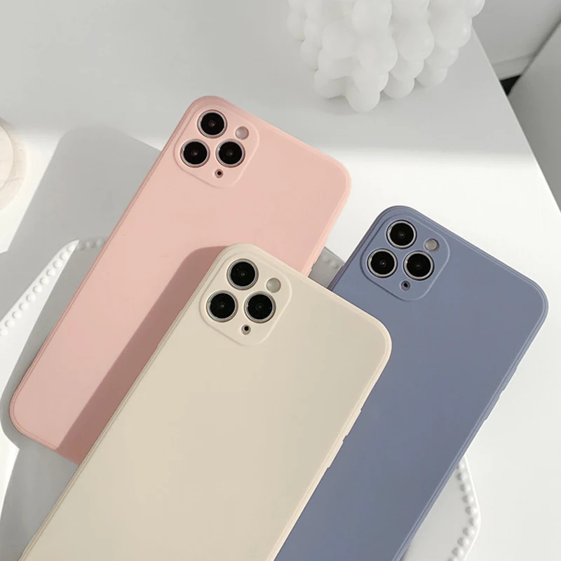 

Cube Liquid Silicone Phone Case for Iphone 13 12 Mini Pro Max Xr Xs Max 7 8 Plus X 11 Protective Cover Capa Shell Conque
