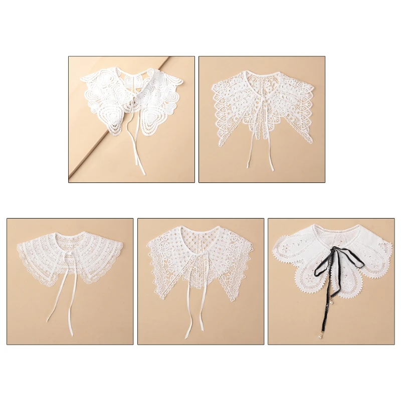 

Женский накладной воротник для девушек романтическая вышивка кавайный накладной воротник рубашка платье украшение на воротник ожерелье