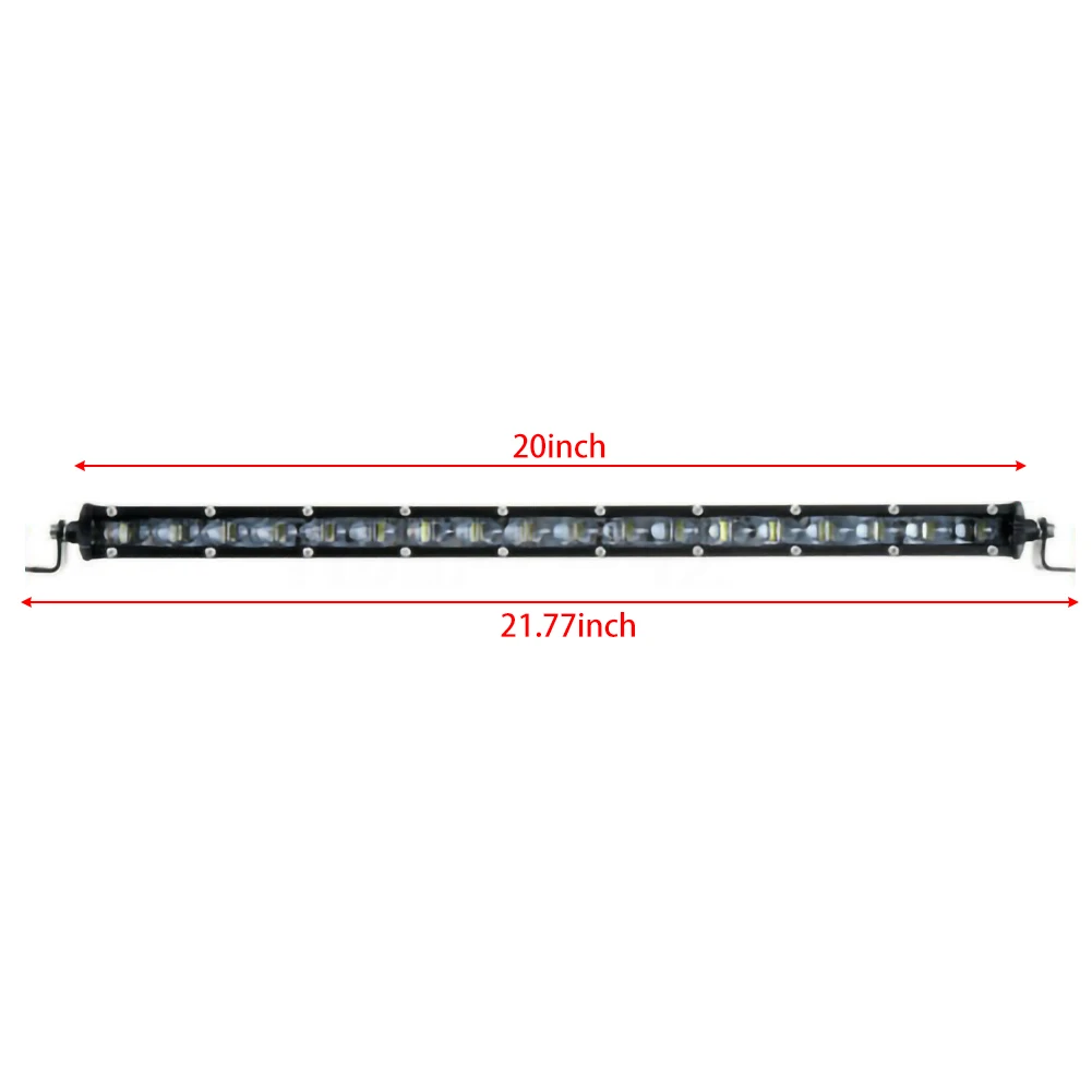 

LED Light Bar 20'' 180W 6D Slim Single Row Spot Beam LED Work Light Bar Off-Road Waterproof LED Work Light Lamp