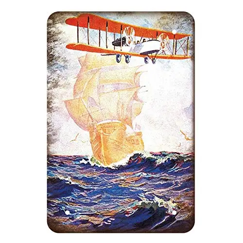 

nobrand Airplane Metal Tin Signs Wall Decor Retro Vintage Aircraft Sign House Cafe Snack Shop Bar Pub 8x12 Inch Wall Decor Sign