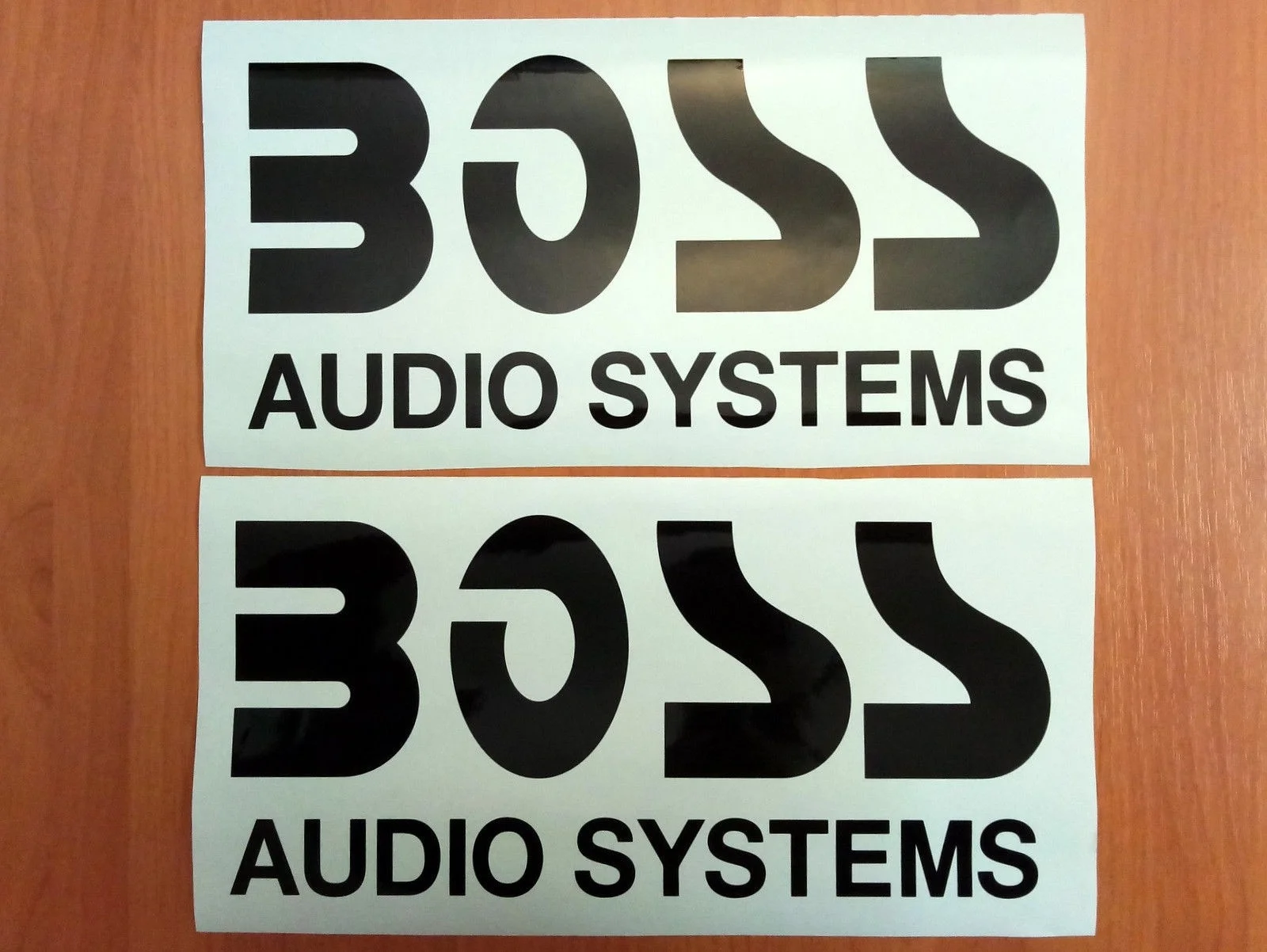 

For (2Pcs) BOSS AUDIO SYSTEMS Stickers Die Cut Decals Vinyl Audio Emblem Logo 7"