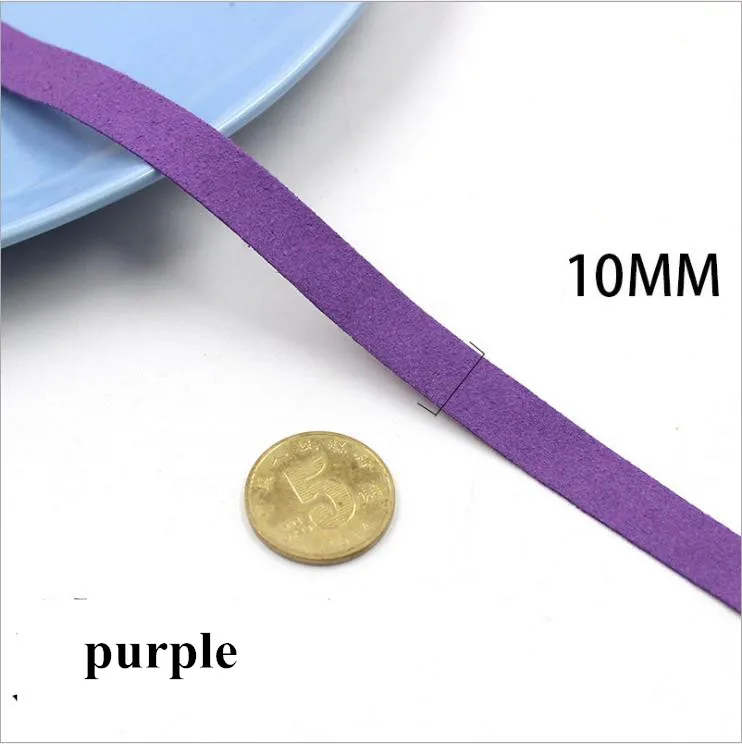 purple 20 м веревка из искусственной кожи 10 мм Тонкий замшевый шнур/кружево/лента DIY стринги ювелирные изделия ожерелье браслет толщина 0,7 мм - Цвет: purple