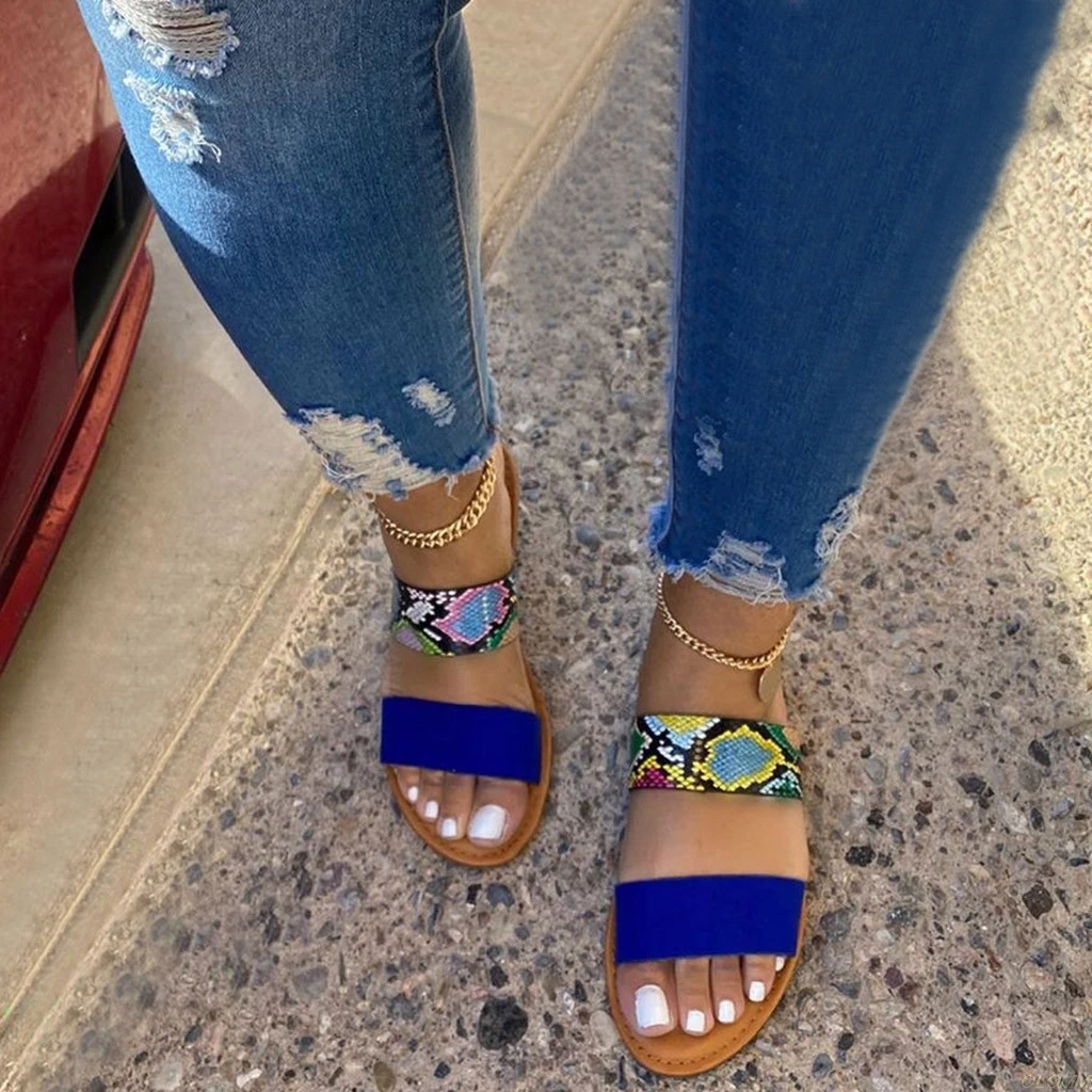 Summer Women Slippers Flats Open Toe Slippers Female Gladiator Slippers Transparent Fashion Sandals Shoes Slip-on Slippers 2020