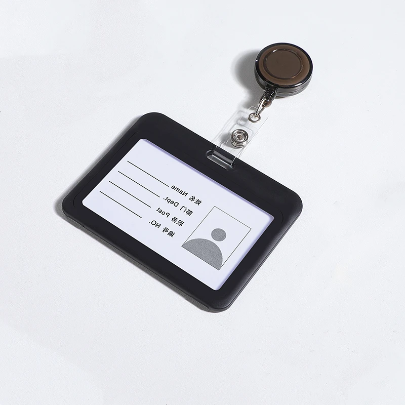 Черная пластиковая бирка для имени держатель рабочего удостоверения персонала