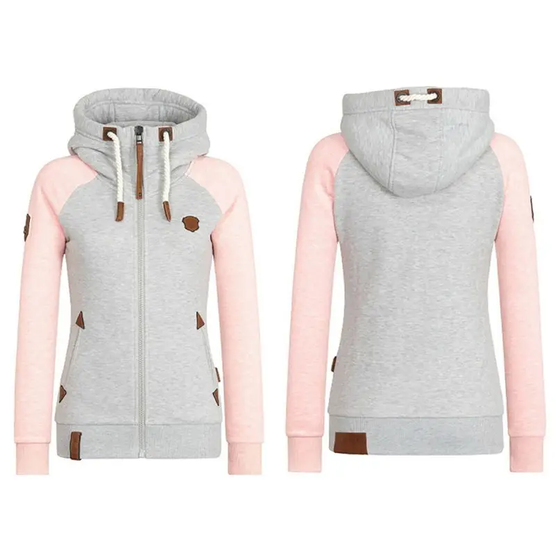 Женская ветровка с капюшоном базовая ветрозащитная куртка на молнии верхняя