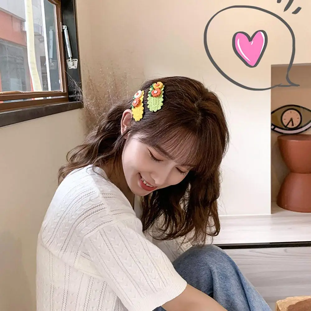 1 шт. милые шерстяные вязанные заколки для волос ручной работы с маленькими