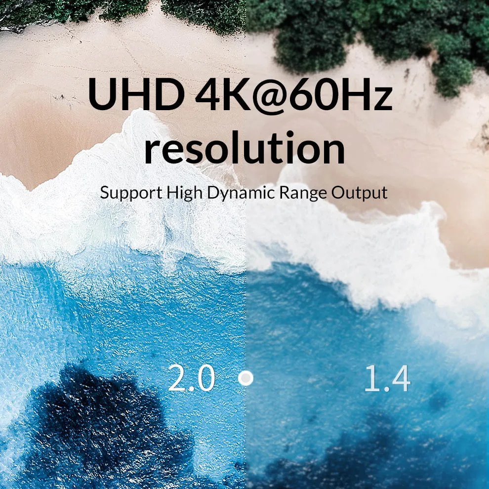 Разветвитель Unnlink HDMI совместимый с 2 0 1X4 UHD 4K @ 60 Гц 4:4:4 HDR HDCP 18Gbp 3D для Светодиодный