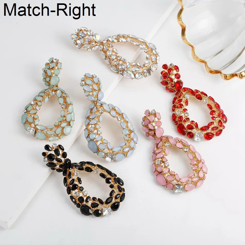 Женские массивные серьги Match-Right большие серьги-подвески для женщин длинные