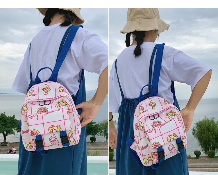 Аниме Сейлор Мун школьная сумка на плечо Косплей рюкзак Мультфильм Повседневный