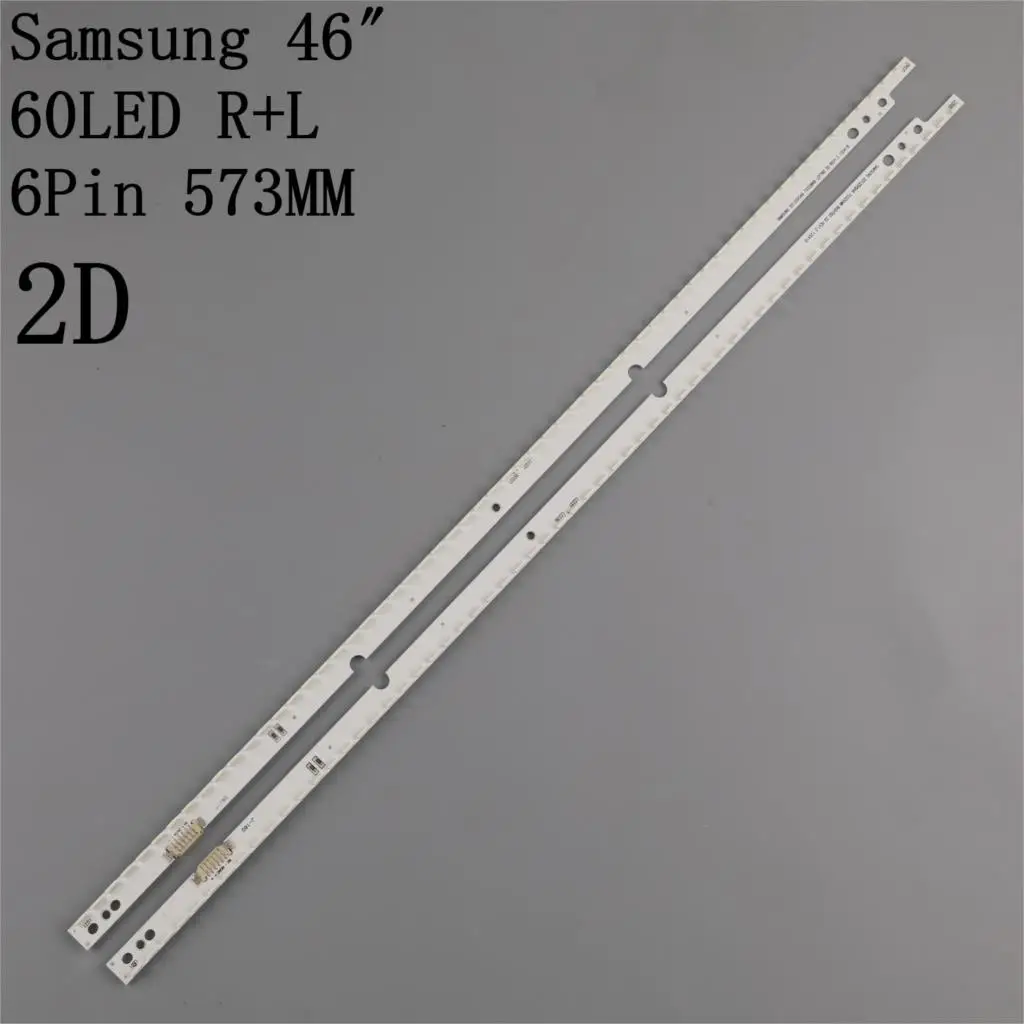 New 2 PCS/set 60LED 572mm LED Backlight strip For Samsung UA46ES5500R SLED 2012SVS46 7032NNB LEFT60 RIGHT60 2D