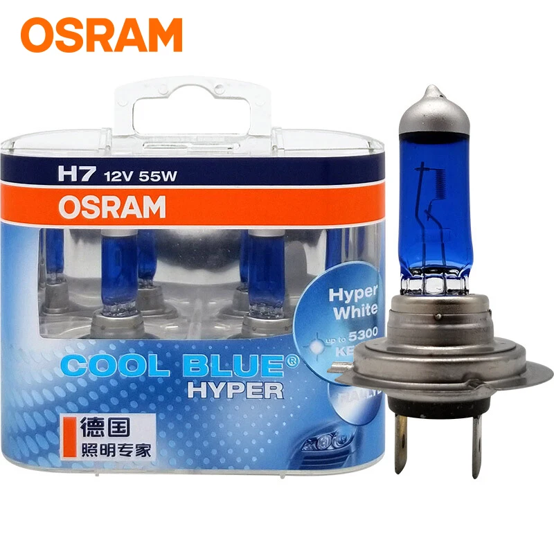 Osram h4 h1 h7 Белый светильник галогенный головной лампа для Santana Ford Focus Citroen Byd Chevrolet