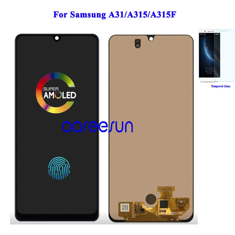 Pantalla LCD Super Amoled para m&oacute;vil, montaje de digitalizador t&aacute;ctil para Samsung A31, A315, A315F-1