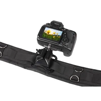 lightdow 2 in 1 adjustable black nylon waist strap dslr padded camera waist belt holder with quick release holder