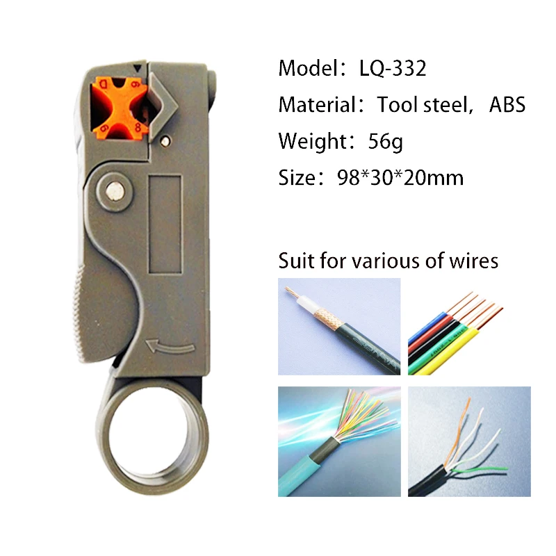 

Automatic Wire Stripper Multifunctional Rotary Hexagon Wrench Wire Stripper Crimping Tool Coaxial Cable Stripper Cutting Tool
