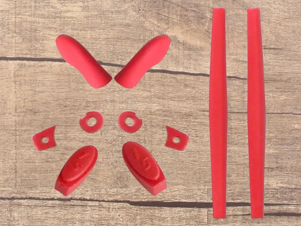 Red Rubber Kit Vonxyz 20+ выбор цвета поляризованные Сменные линзы для-оправа Окли Джульетта - Цвет линз: Red Rubber Kit