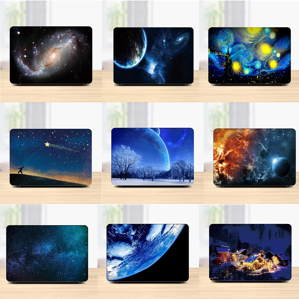 Жесткий чехол для ноутбука с изображением Вселенной звездного неба + клавиатуры