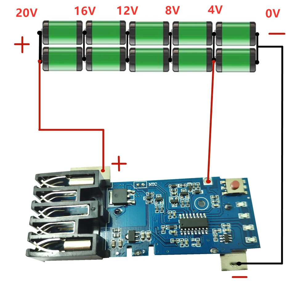 M18 литий ионный аккумулятор пластиковый чехол с защитной цепью зарядки для Milwaukee