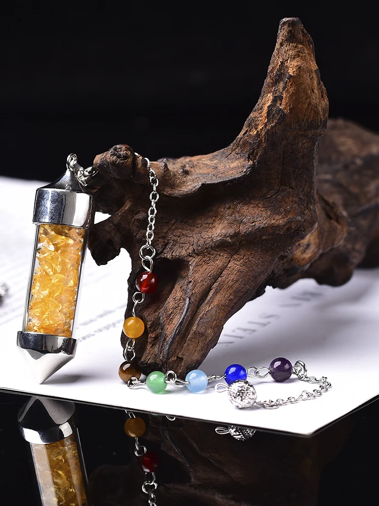 Маятник из натурального камня Wicca Dowsing подвеска Рэйки колеса жизни драгоценные
