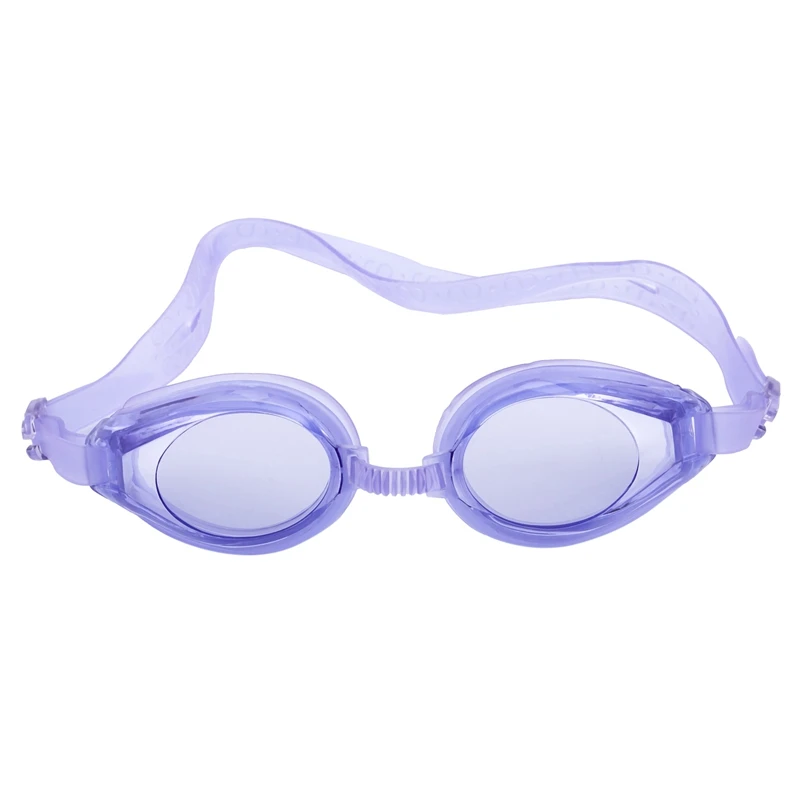Пластиковые очки для плавания женщин и мужчин фиолетового цвета с затычками ушей
