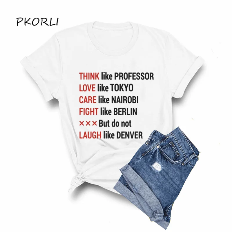 Женская футболка с коротким рукавом Money Heist летняя хлопковая Футболка в стиле