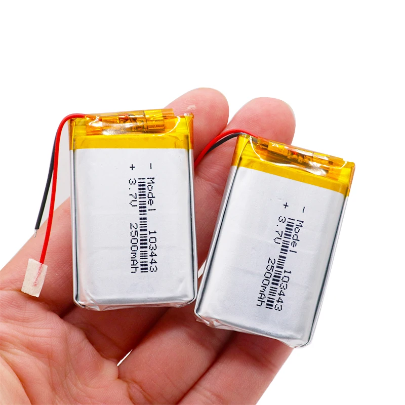 Литий полимерный аккумулятор 3 7 в 2 шт. 103443 2500 мАч игровой автомат MP3 MP4 MP5 литиевый