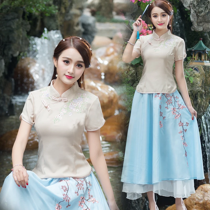 2020 избыточный воротник с пуговицами и вышивкой в виде цветка восстанавливает