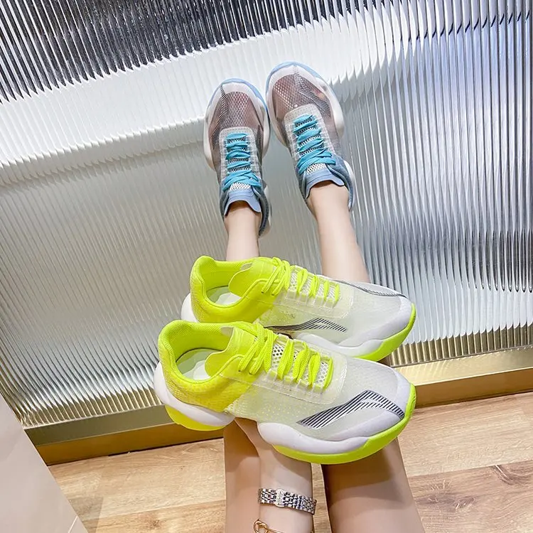 

2021 New Women's Breathable Mesh Shoes New Fashion All-match Super Fire Hollow Summer Breathable Sports Shoes Mesh Style