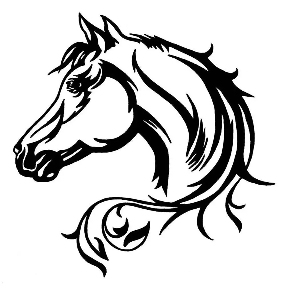 

Fashion Horse Head Reflective Car Truck Vehicle Body Window Decals Sticker Decor