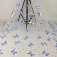 lasui new embroidered butterfly bead piece sequin xx fabric mesh childrens dress show dress curtain lace cloth clothing x0617
