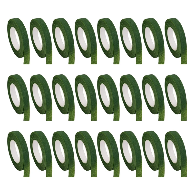 

24 Rolls Floral Tape Florist Paper Stem Wrap Tape for Bouquet Stem Wrapping Floral Arrangement(1/2 Inch X 30 Yards)