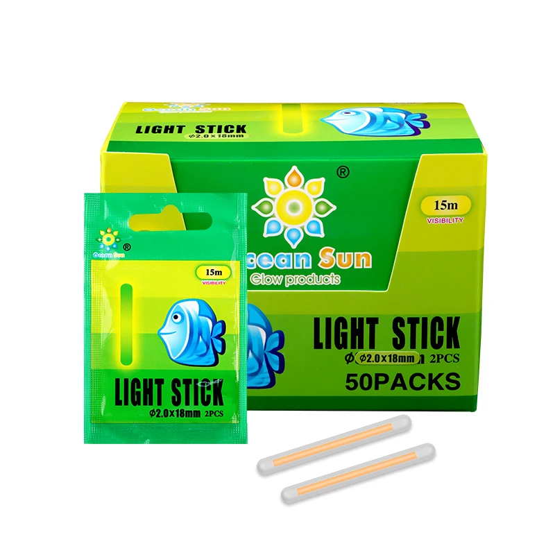 Светящаяся световая палочка для рыбалки 50 упаковок в коробке Высококачественная