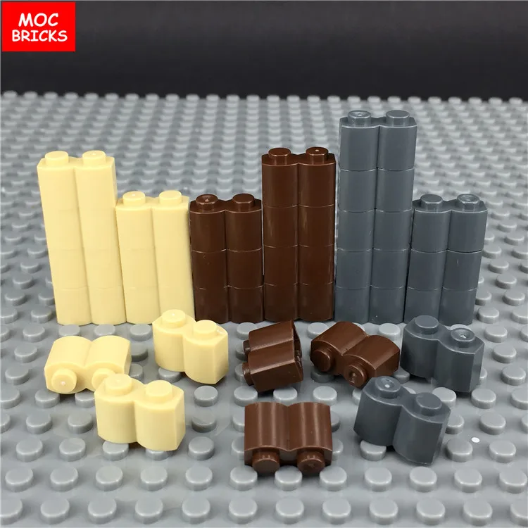 200 шт./лот MOC кирпичи модифицированные 1x2 деревянная стена 30136 образовательные