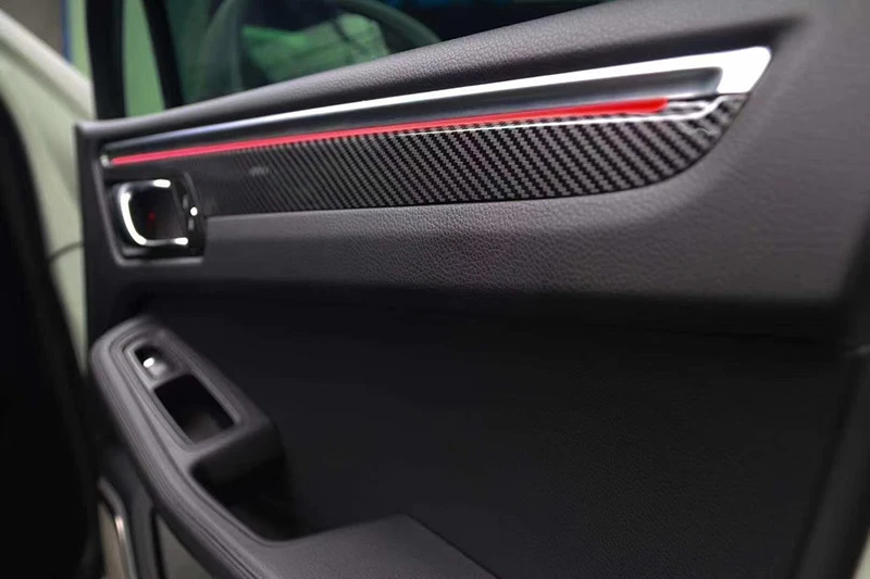 УГЛЕРОДНЫЙ внешний вид внутри двери рассеянный свет для Porsche Macan 2014 2020 Замена