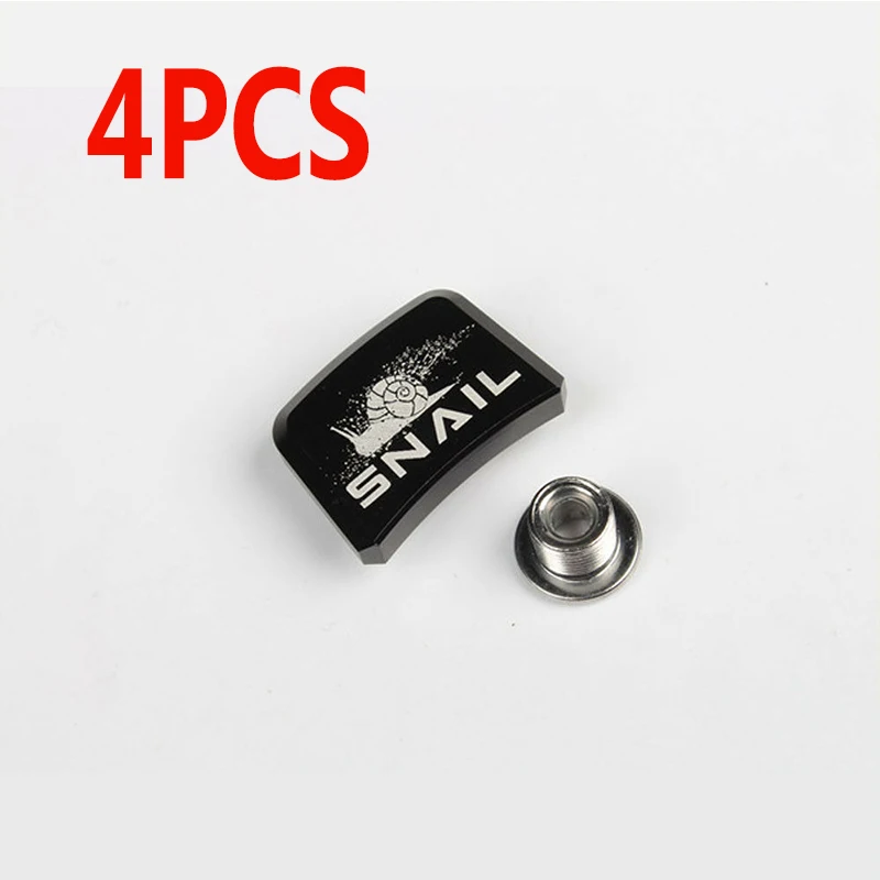 Black-4pcs Винты для велосипедных звездочек SNAIL MTB, 7075, алюминиевый сплав, одиночные болты для шоссейных горных велосипедов, винты для дисков, для ШАТУНОВ - Цвет: Black-4pcs